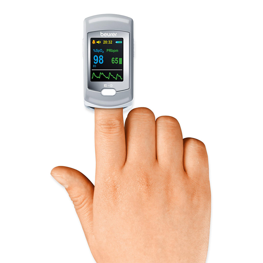 Beurer Pulsoximeter PO 80 am Finger