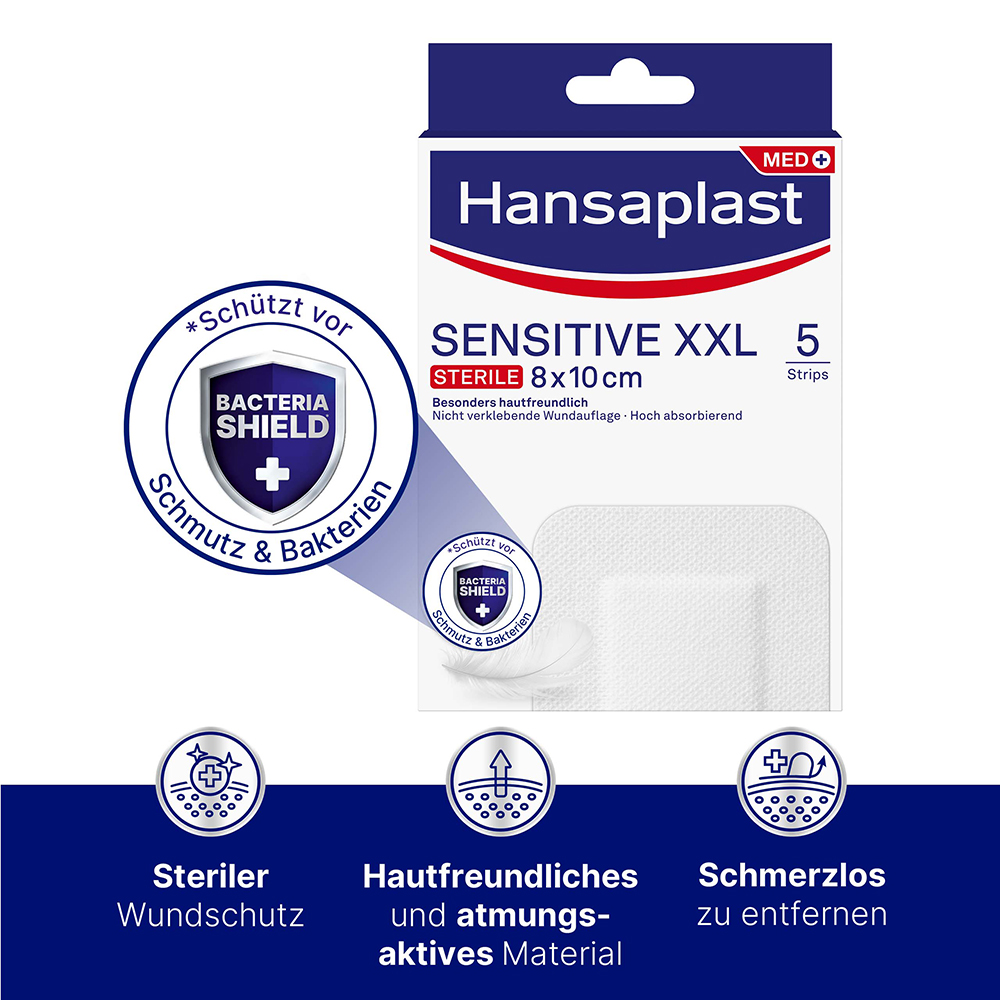 Hansaplast Sensitive Wundverband steril 8 x 10cm