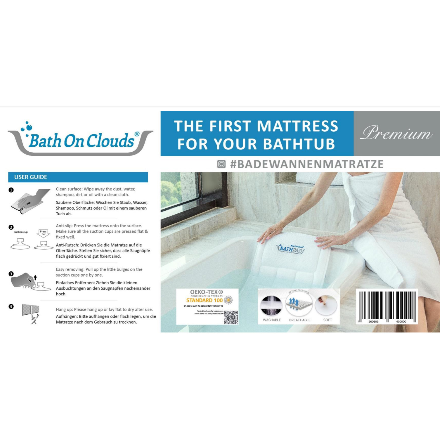 Bath On Clouds - BATHPAD Badewannenmatratze
