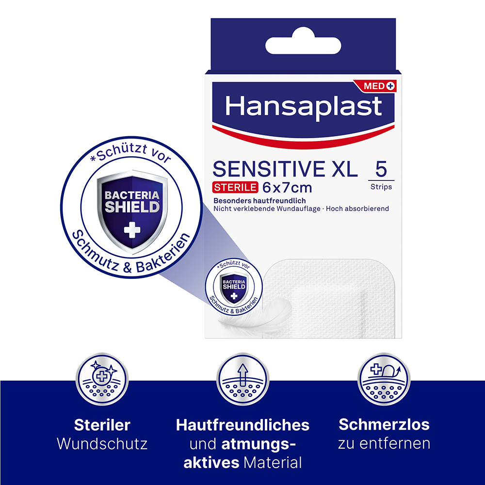 Hansaplast Sensitive Wundverband steril 6 x 7cm