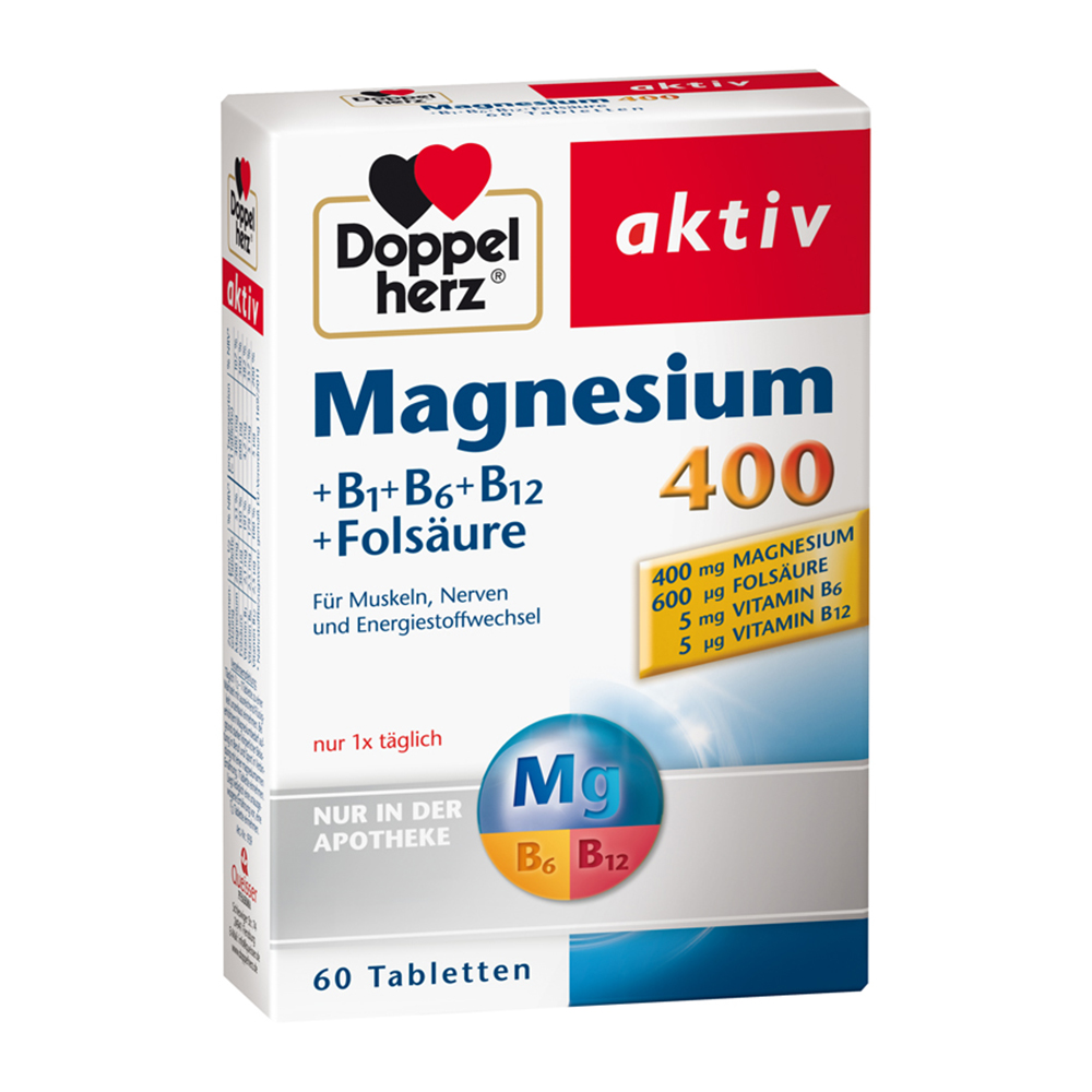 Doppelherz® Magnesium 400 + B1 + B6 + B12 + Folsäure