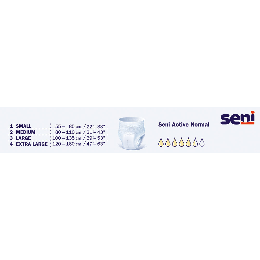 SENI ACTIVE Normal Medium - 8 x 10 Stück | Medium | 1 Karton | 9462.1