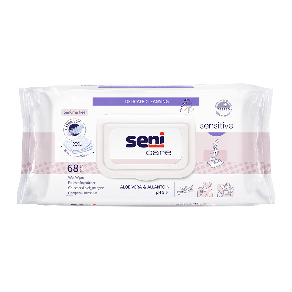SENI CARE Feuchtpflegetücher Sensitiv - 68 Stück
