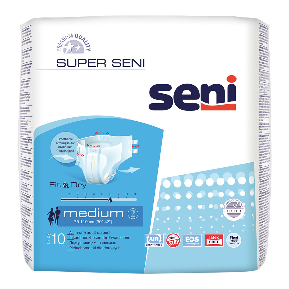  SUPER SENI Medium Inkontinenzhose - 10 Stück