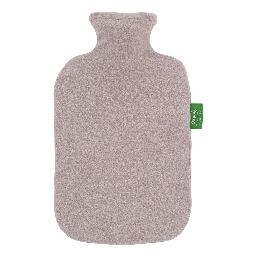 Fashy Wärmflasche 2,0 l mit Fleecebezug aus 100% recyceltem Polyester