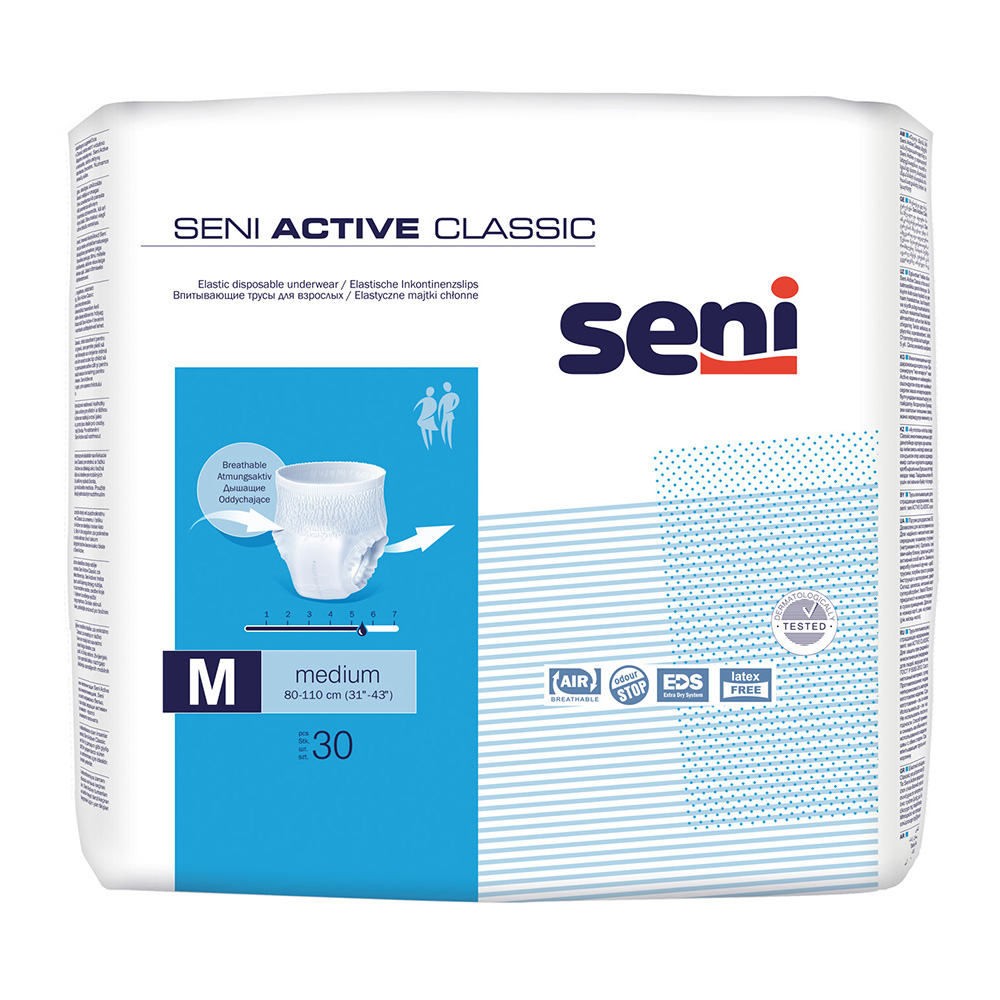 SENI ACTIVE Classic Medium Inkontinenzslips - 30 Stück